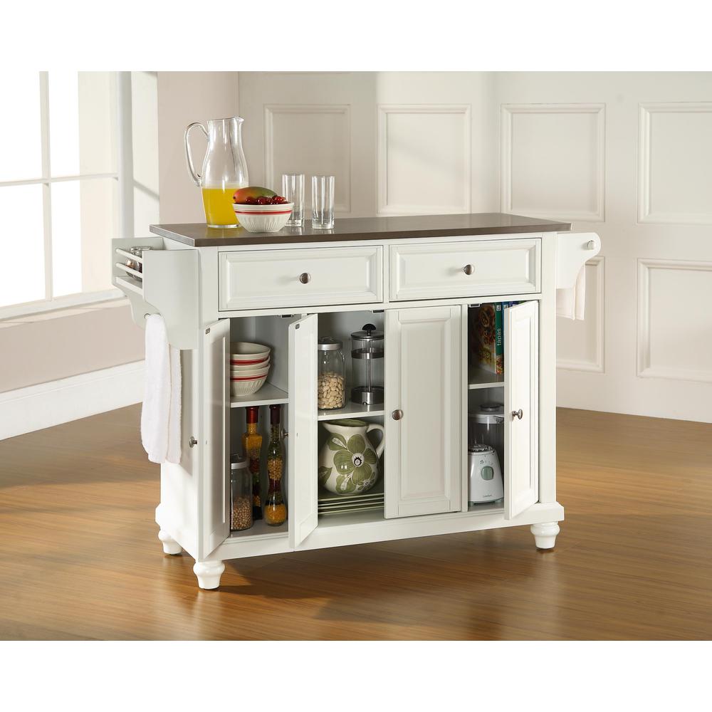 Cambridge Stainless Steel Top Full Size Kitchen Island/Cart