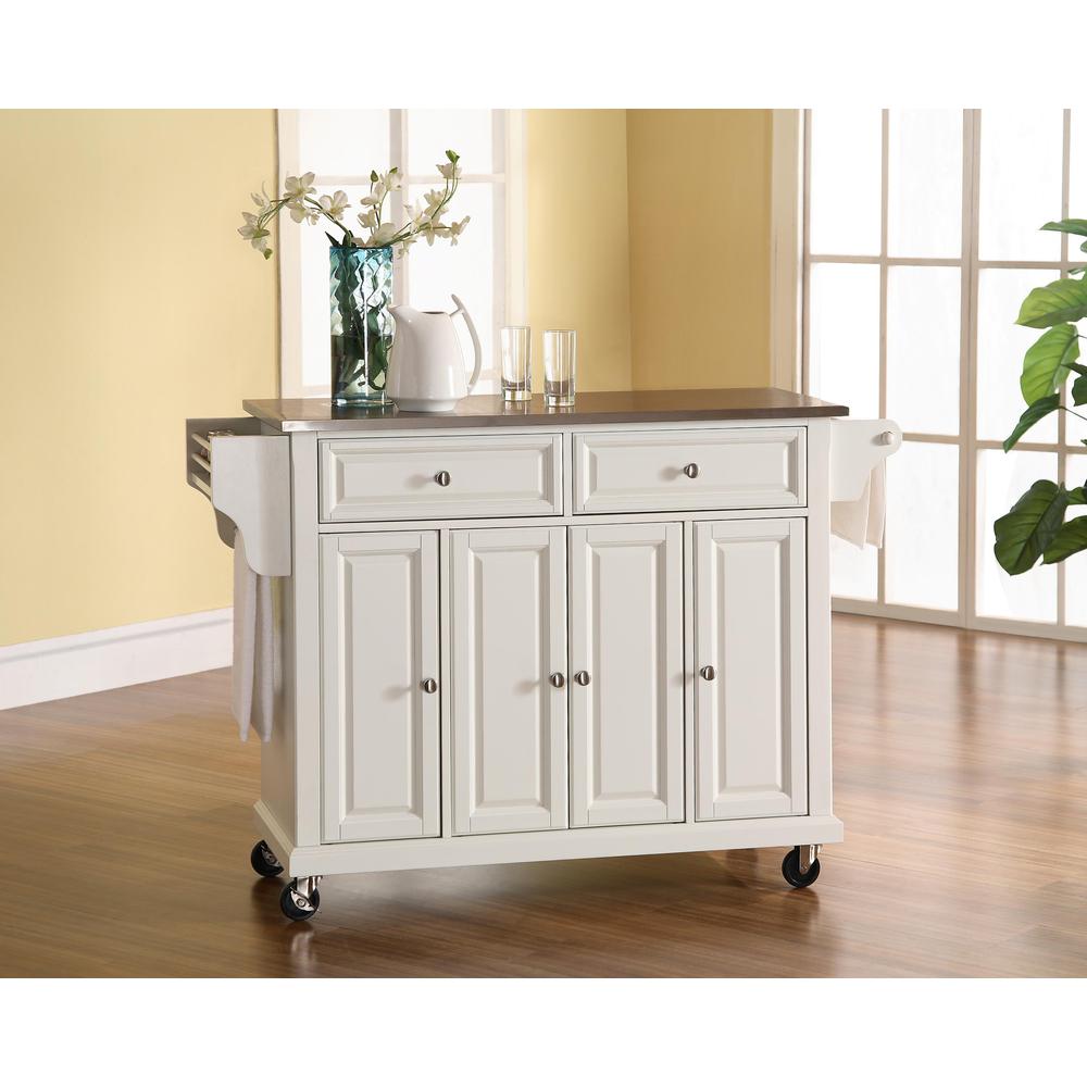 Full Size Stainless Steel Top Kitchen Cart