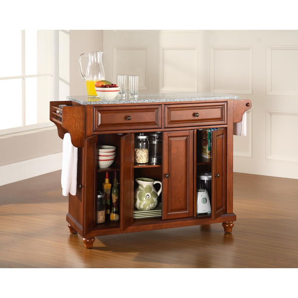 Cambridge Granite Top Full Size Kitchen Island/Cart