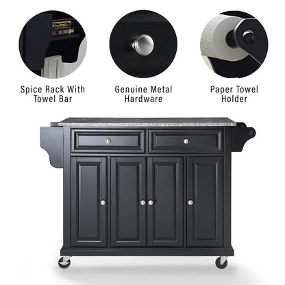 Full Size Granite Top Kitchen Cart