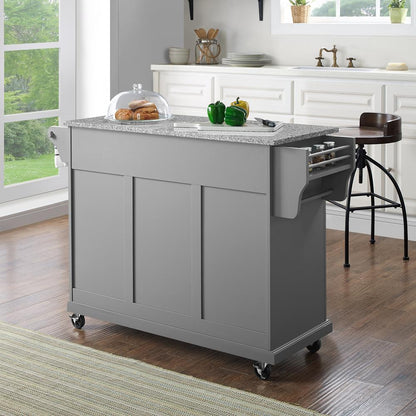 Full Size Granite Top Kitchen Cart