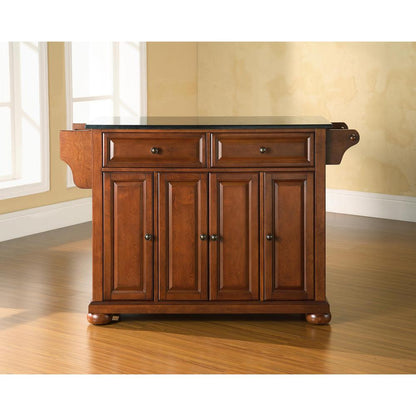 Alexandria Granite Top Full Size Kitchen Island/Cart
