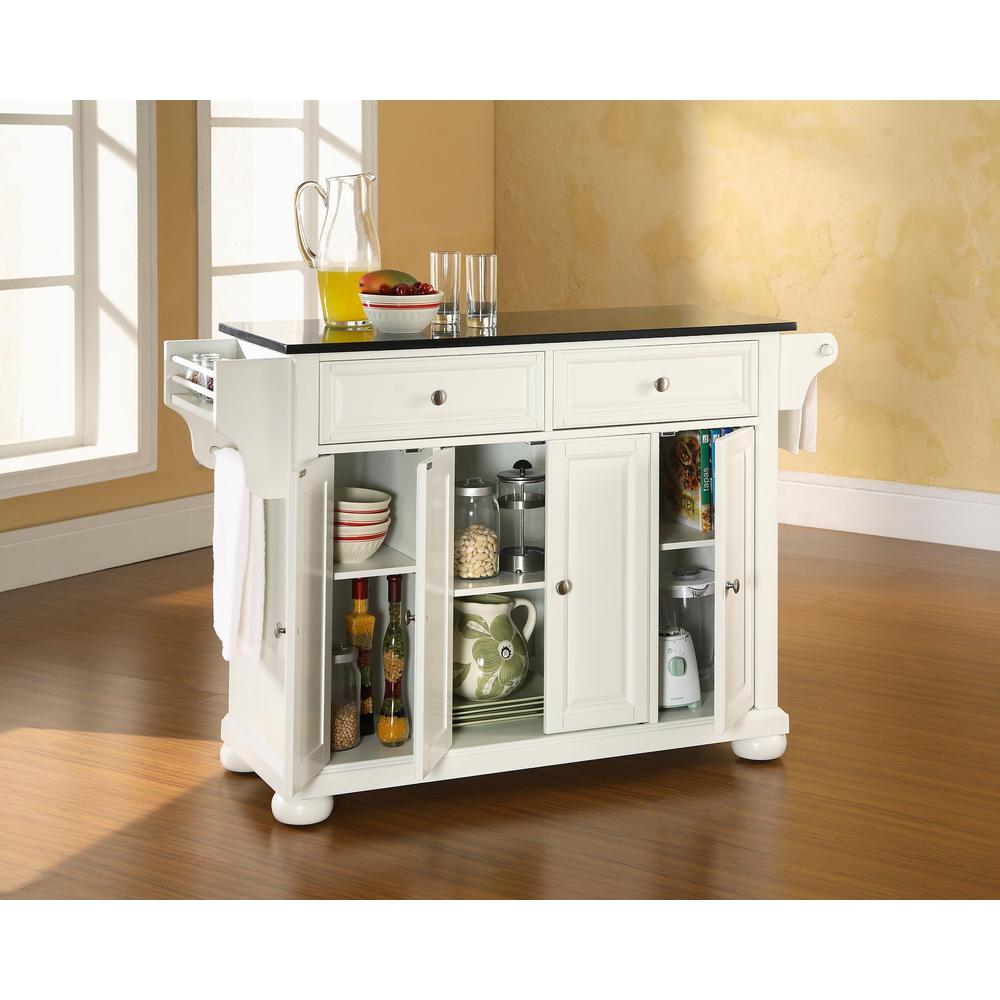Alexandria Granite Top Full Size Kitchen Island/Cart
