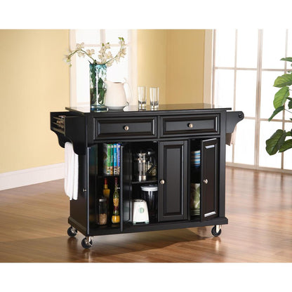 Full Size Granite Top Kitchen Cart