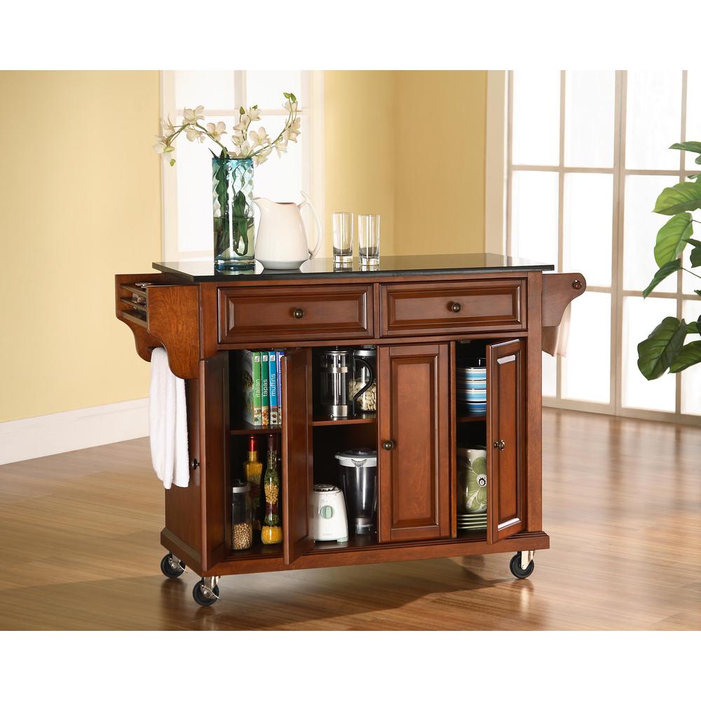 Full Size Granite Top Kitchen Cart