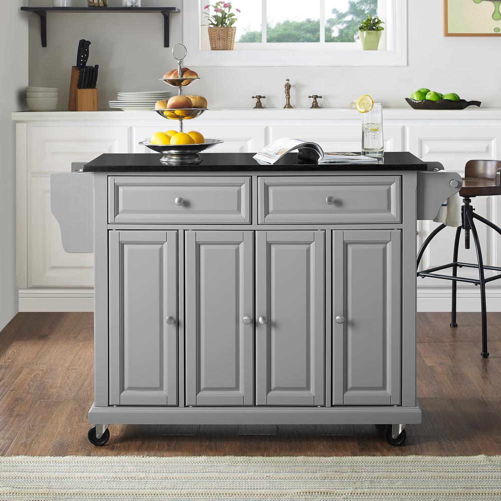 Full Size Granite Top Kitchen Cart