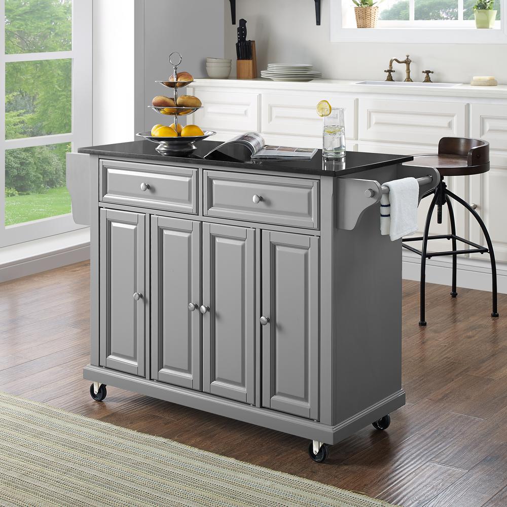 Full Size Granite Top Kitchen Cart