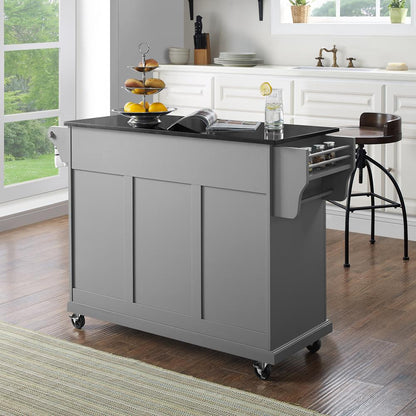 Full Size Granite Top Kitchen Cart