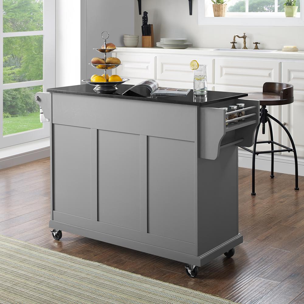 Full Size Granite Top Kitchen Cart
