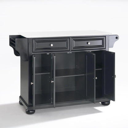 Alexandria Stone Top Full Size Kitchen Island/Cart