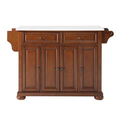 Alexandria Stone Top Full Size Kitchen Island/Cart
