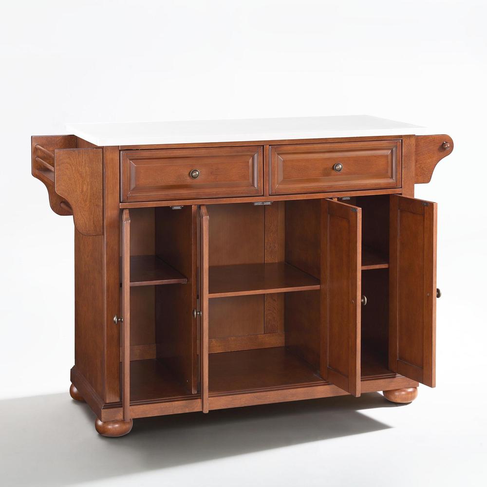 Alexandria Stone Top Full Size Kitchen Island/Cart