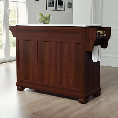 Alexandria Stone Top Full Size Kitchen Island/Cart