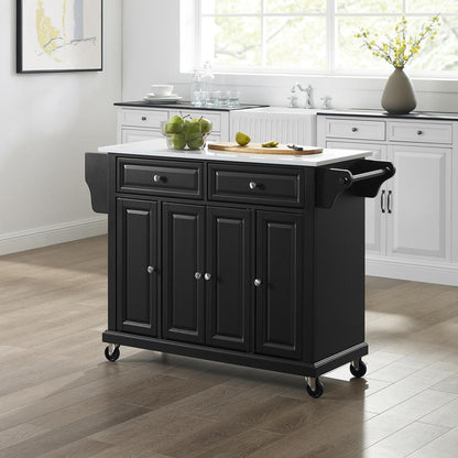 Full Size Stone Top Kitchen Cart