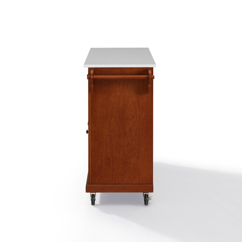 Full Size Stone Top Kitchen Cart