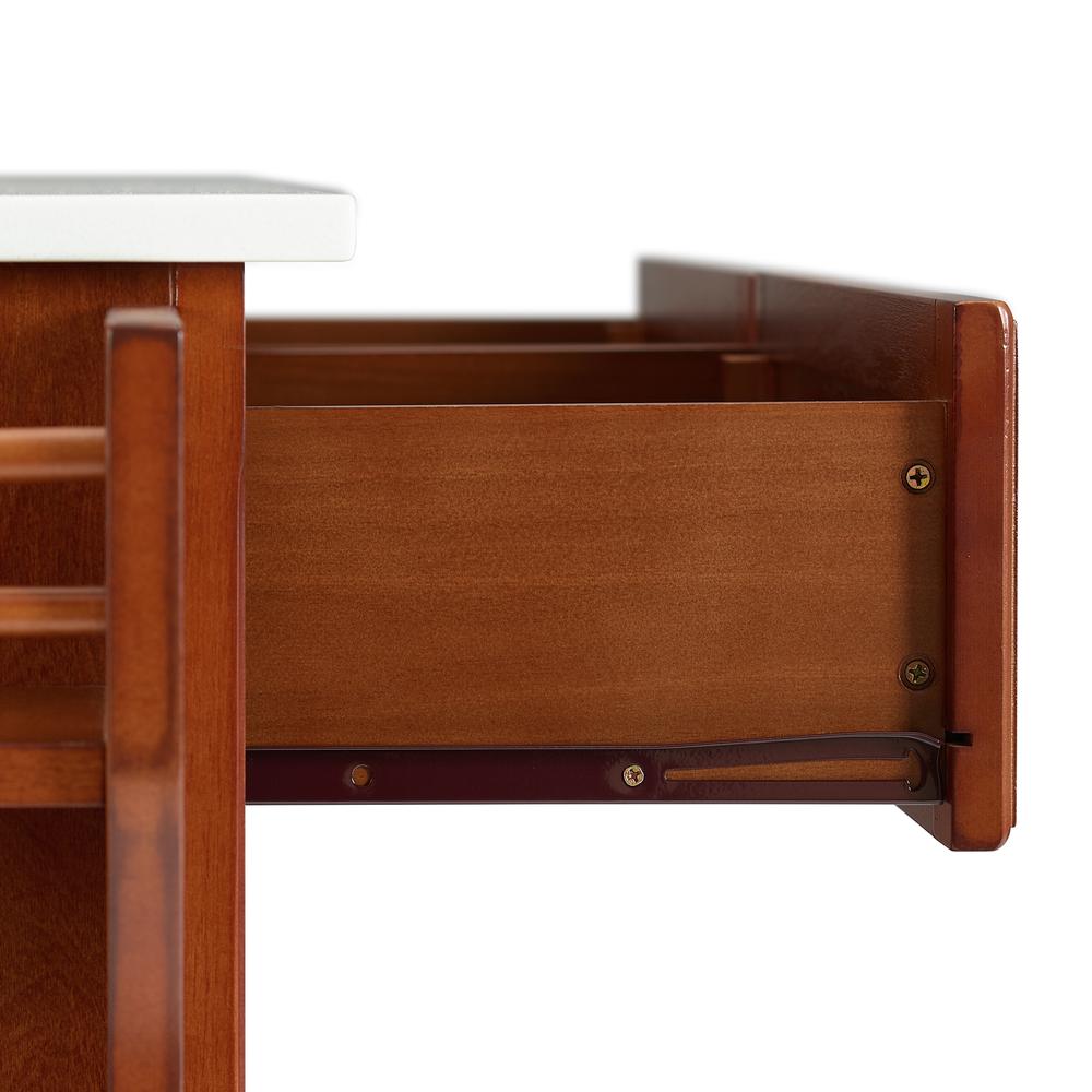 Full Size Stone Top Kitchen Cart