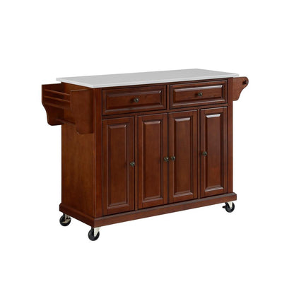 Full Size Stone Top Kitchen Cart