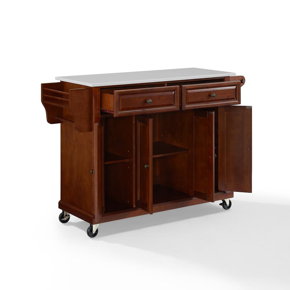 Full Size Stone Top Kitchen Cart
