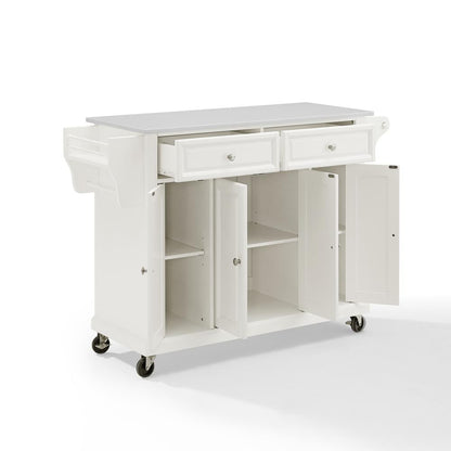 Full Size Stone Top Kitchen Cart