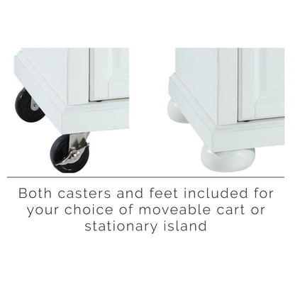 Alexandria Stone Top Portable Kitchen Island/Cart