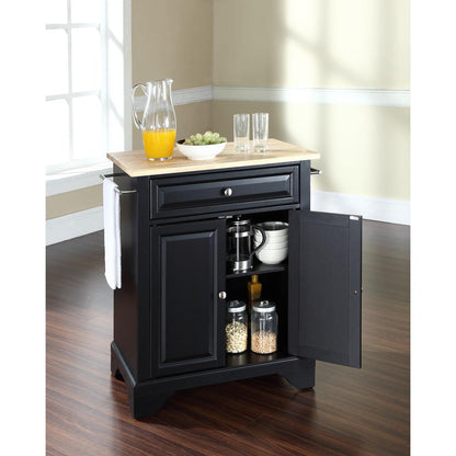 Lafayette Wood Top Portable Kitchen Island/Cart