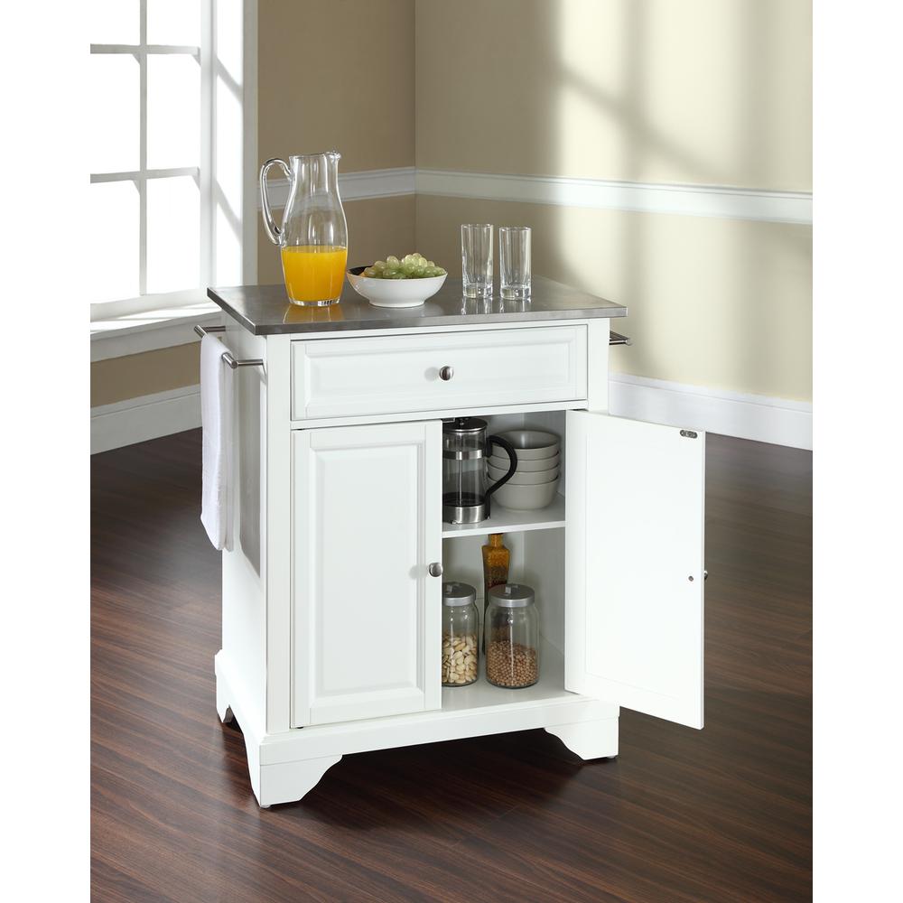 Lafayette Stainless Steel Top Portable Kitchen Island/Cart