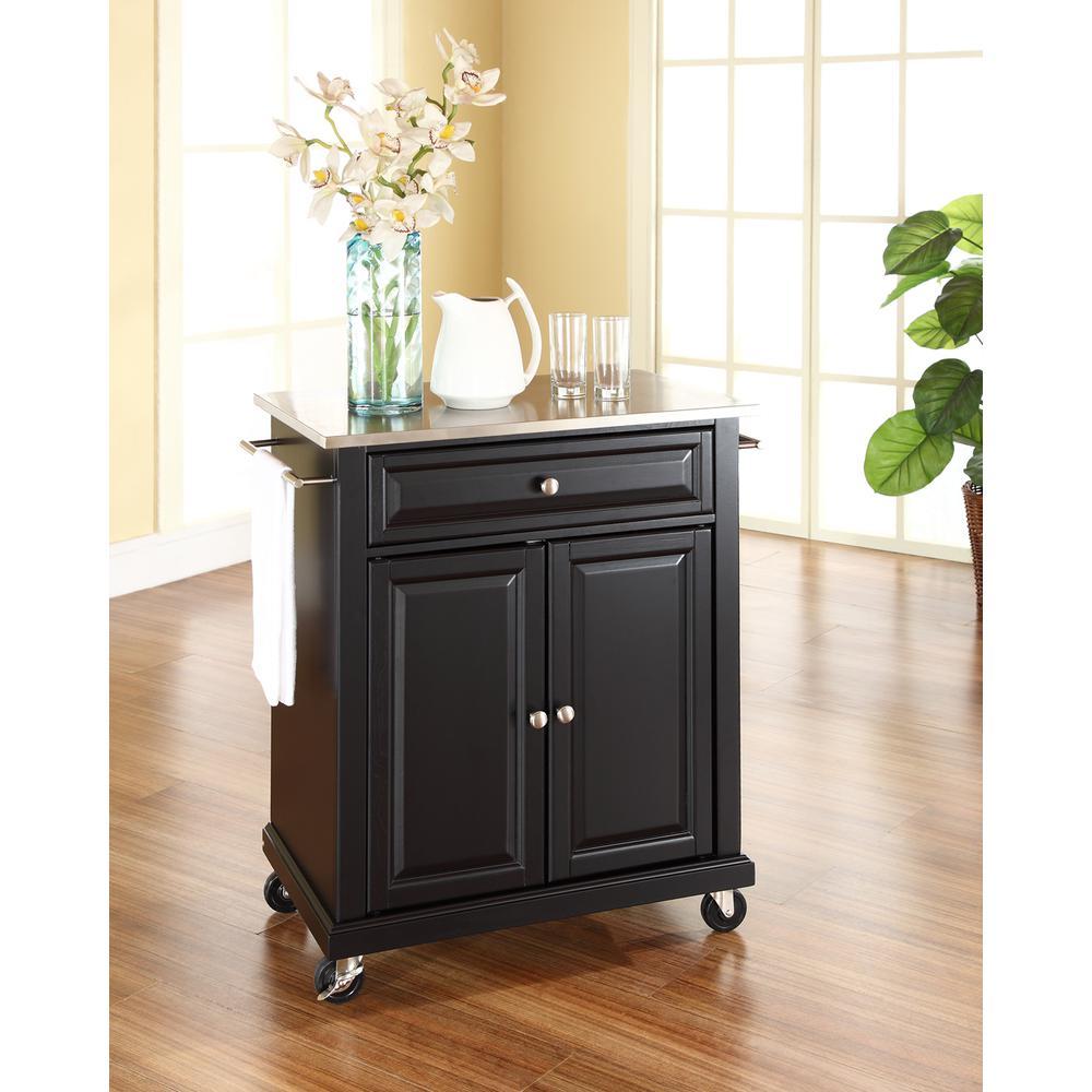 Compact Stainless Steel Top Kitchen Cart
