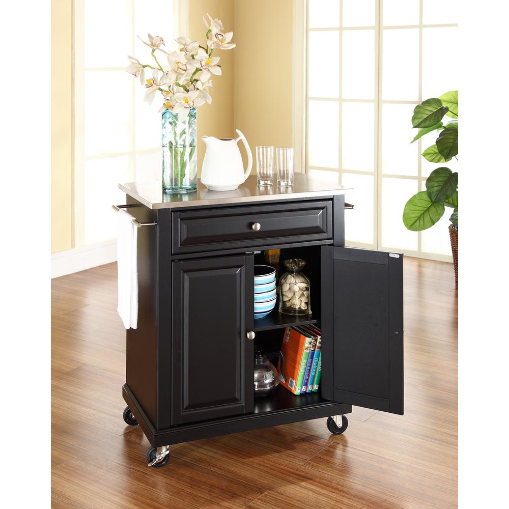 Compact Stainless Steel Top Kitchen Cart