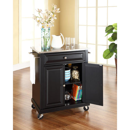 Compact Stainless Steel Top Kitchen Cart