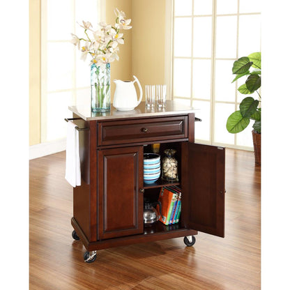 Compact Stainless Steel Top Kitchen Cart