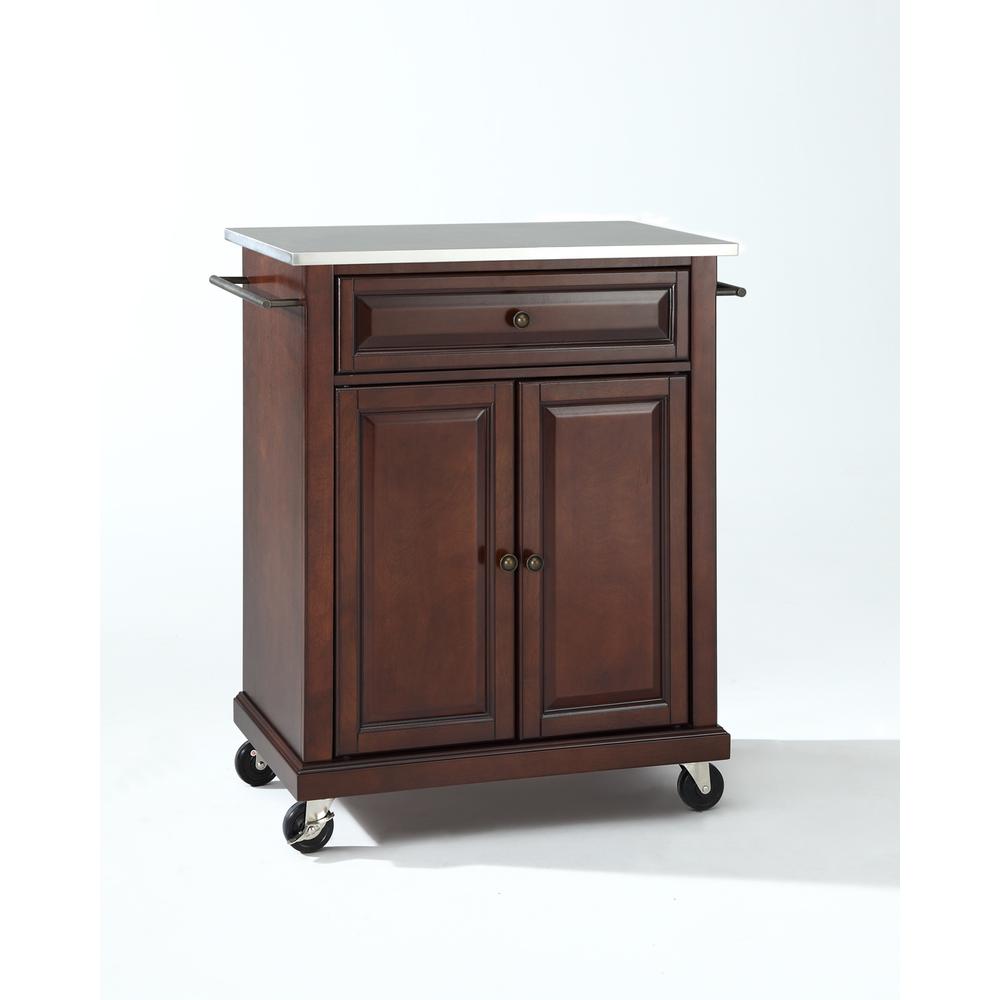 Compact Stainless Steel Top Kitchen Cart