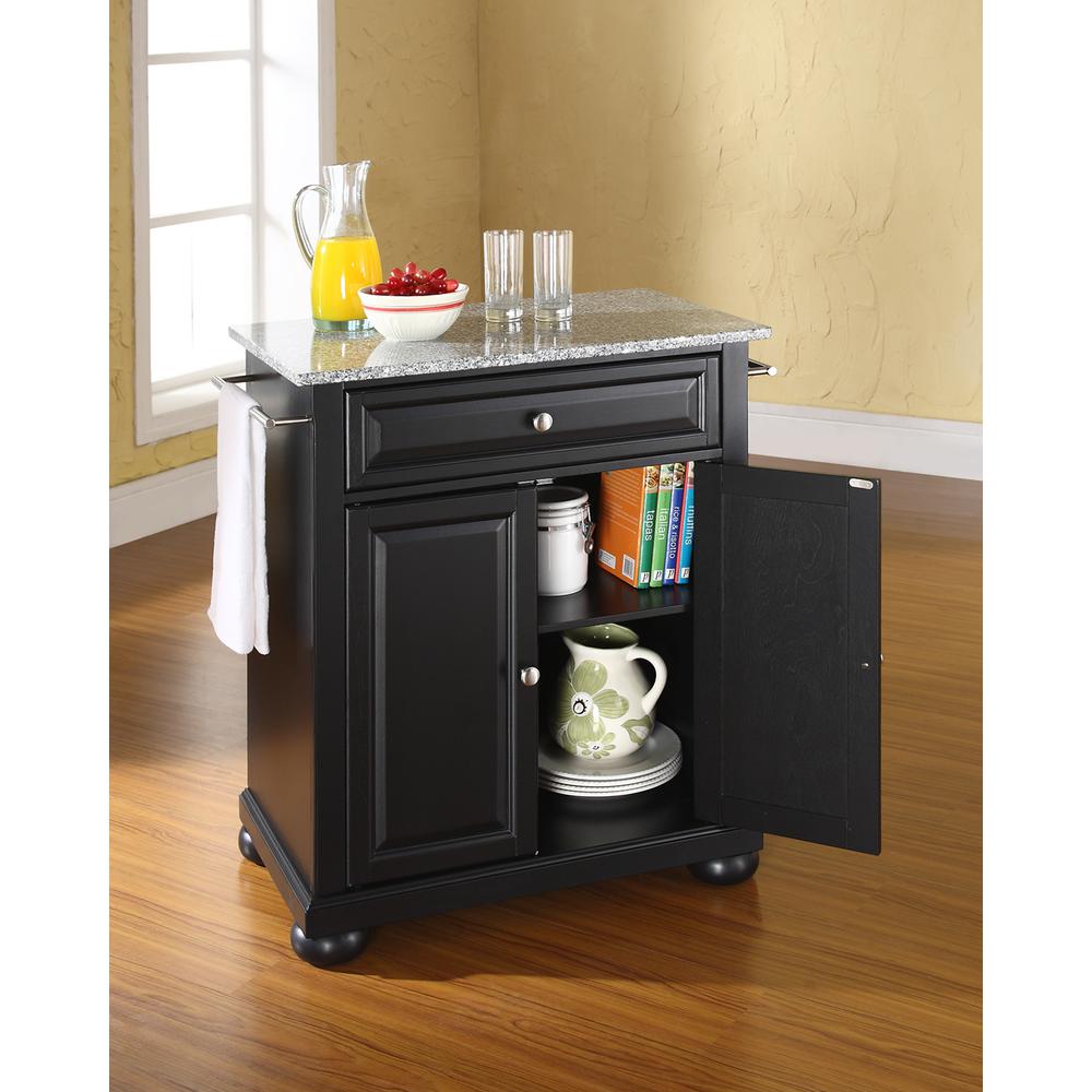 Alexandria Granite Top Portable Kitchen Island/Cart