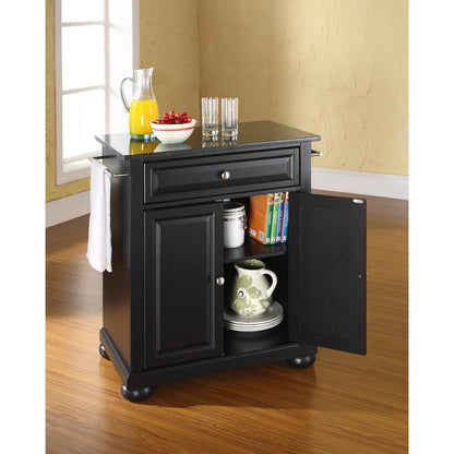 Alexandria Granite Top Portable Kitchen Island/Cart