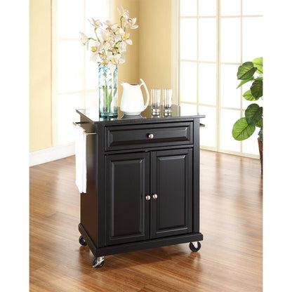 Compact Granite Top Kitchen Cart