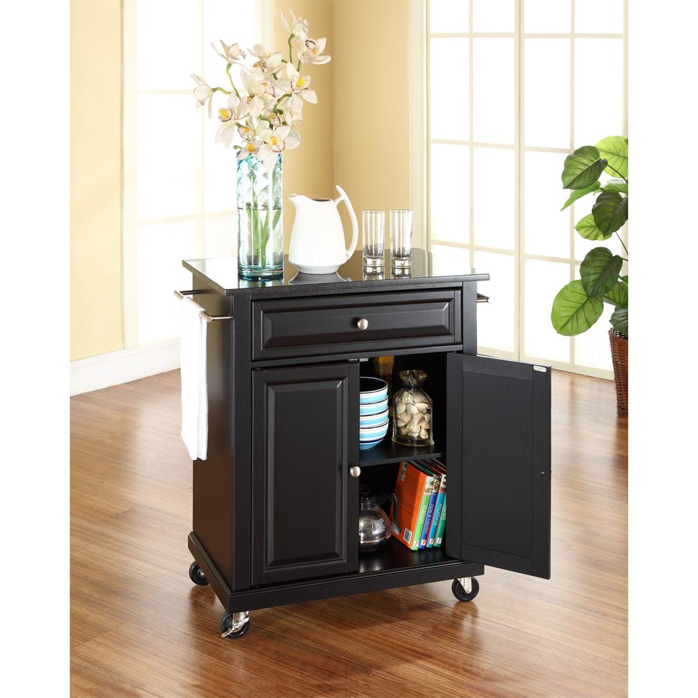 Compact Granite Top Kitchen Cart