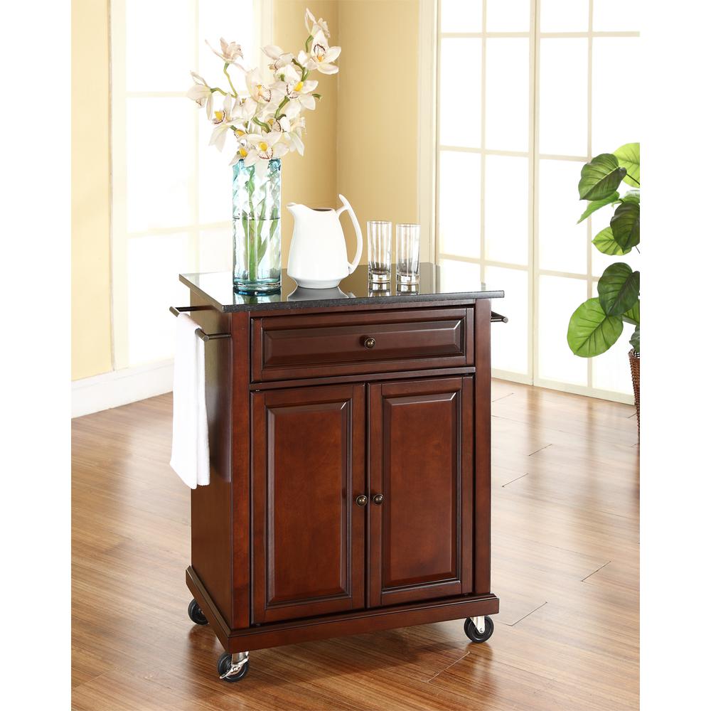 Compact Granite Top Kitchen Cart