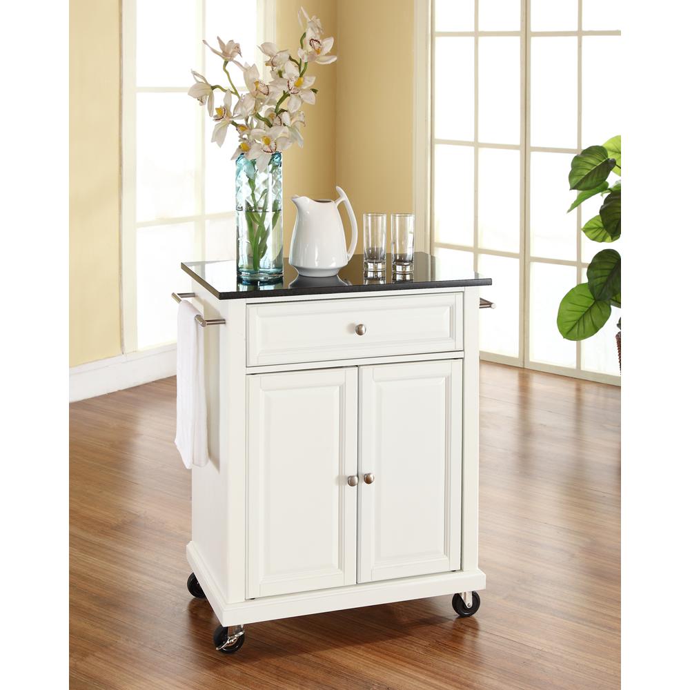 Compact Granite Top Kitchen Cart