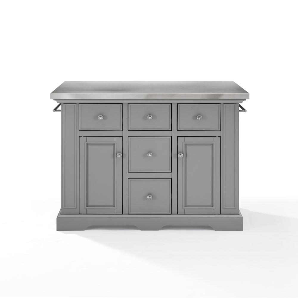 Julia Stainless Steel Top Kitchen Island