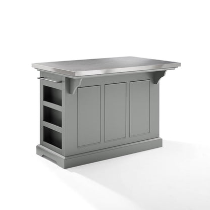 Julia Stainless Steel Top Kitchen Island