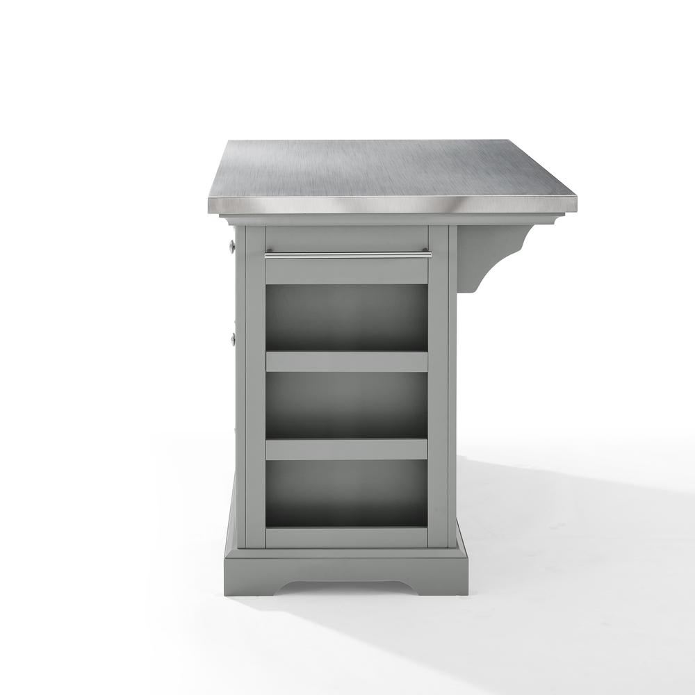 Julia Stainless Steel Top Kitchen Island