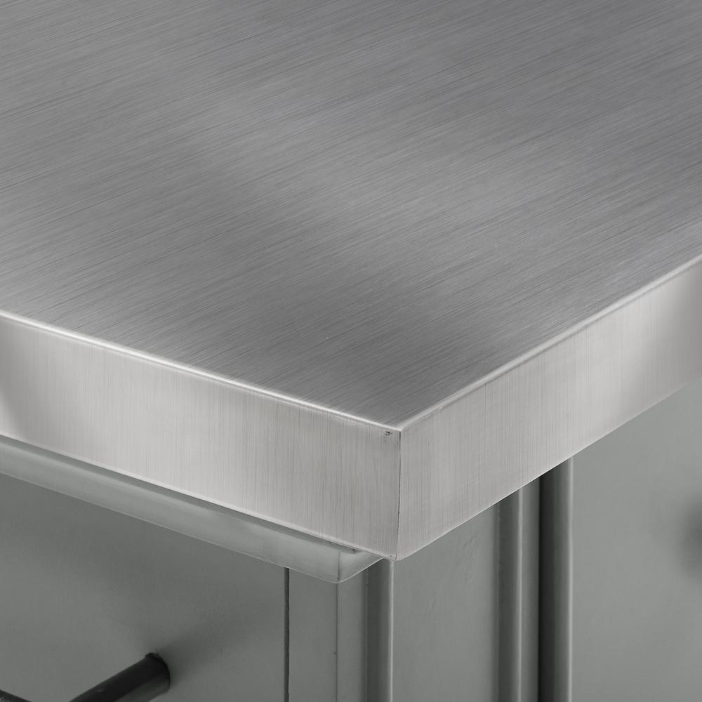 Julia Stainless Steel Top Kitchen Island
