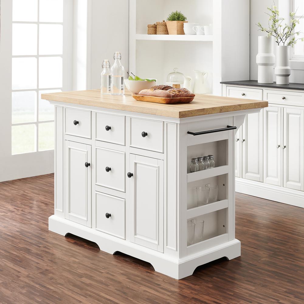 Julia Wood Top Kitchen Island