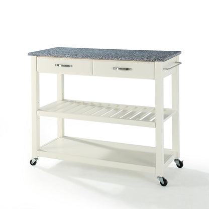 Granite Top Kitchen Prep Rolling Cart