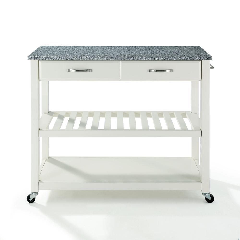 Granite Top Kitchen Prep Rolling Cart