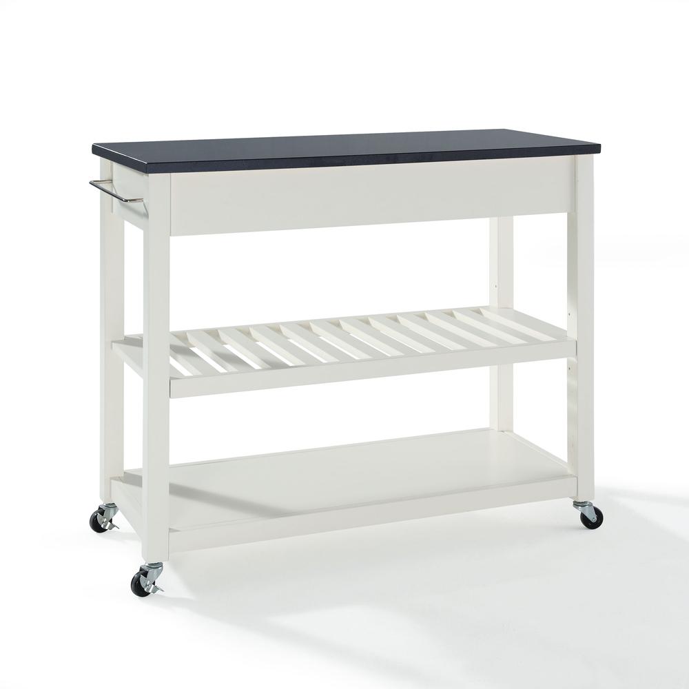 Granite Top Kitchen Prep Rolling Cart