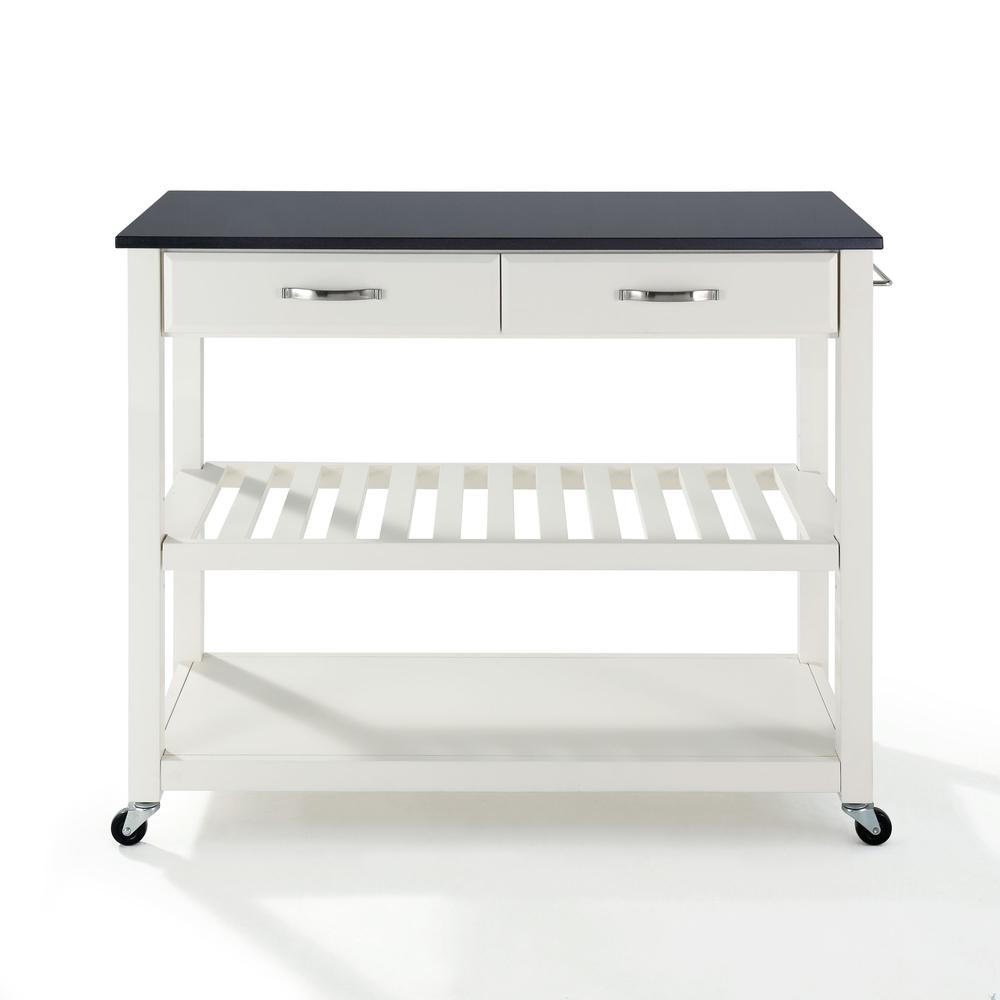 Granite Top Kitchen Prep Rolling Cart