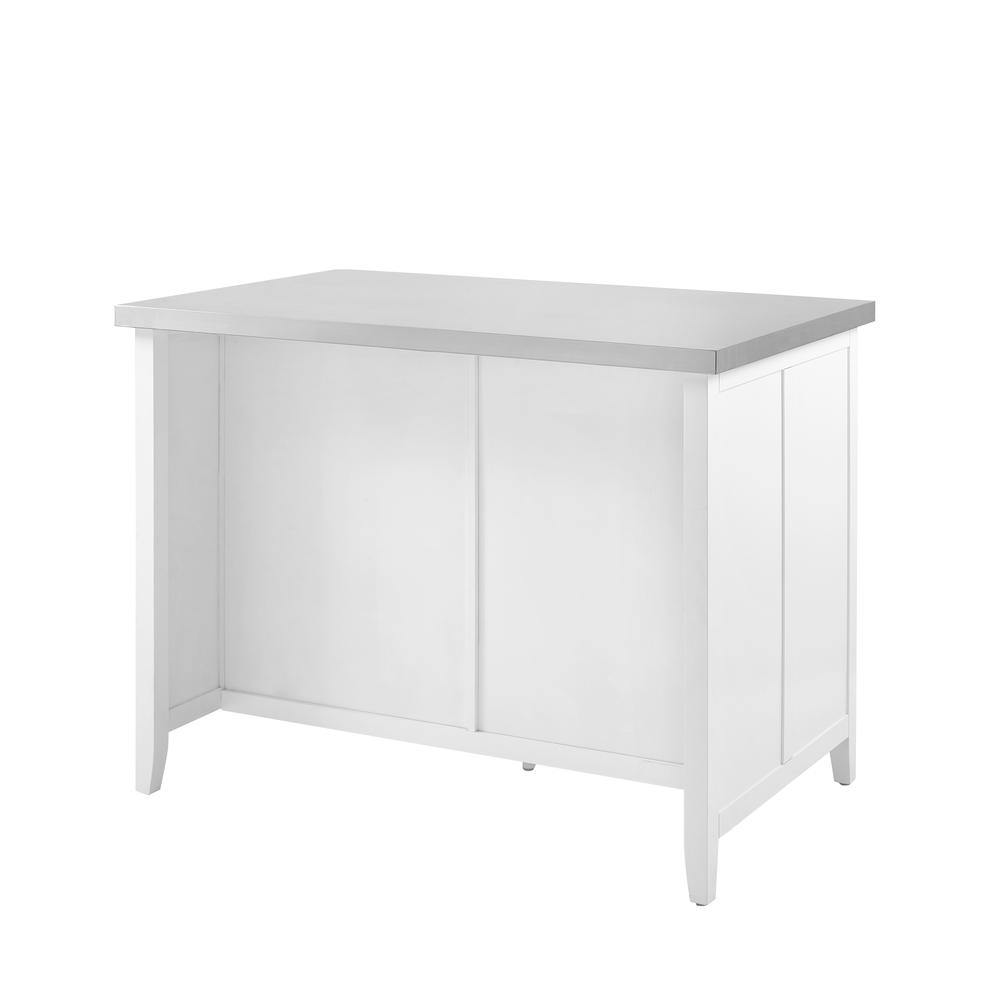 Silvia Stainless Steel Top Kitchen Island