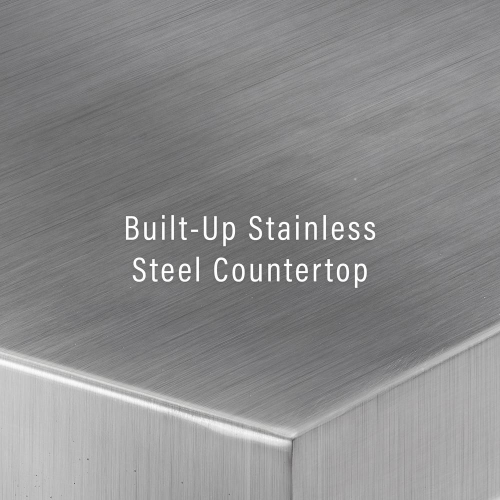Silvia Stainless Steel Top Kitchen Island