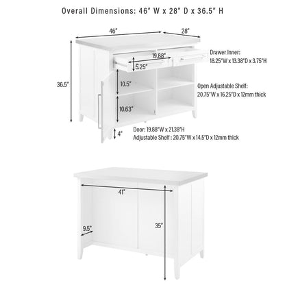 Silvia Stainless Steel Top Island W/Uph Saddle Stools, Kitchen Island & 2 Stools