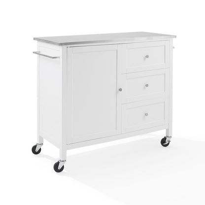 Soren Stainless Steel Top Kitchen Island/Cart